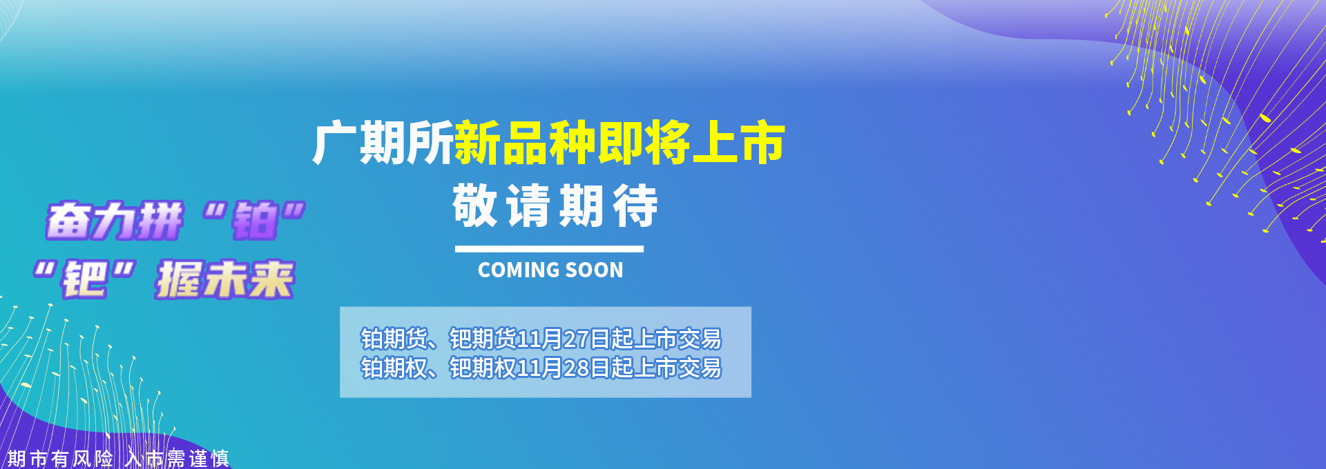 铂钯期货期权上市海报